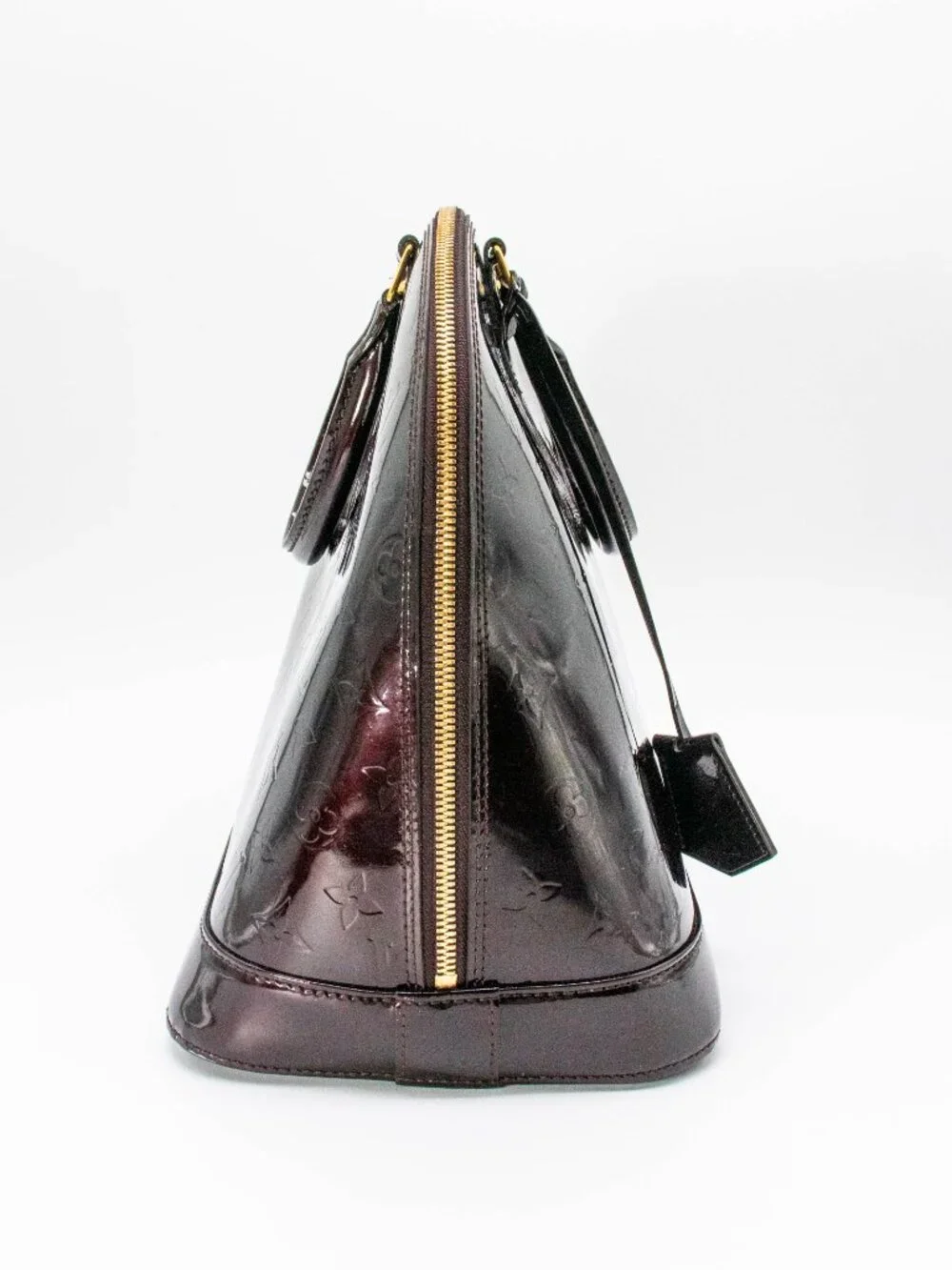LV Alma GM Amarante Vernis Satchel Bag